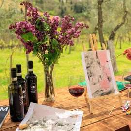 Greve in Chianti: Wine Painting & Aperitif