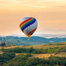 Vol en montgolfière en Toscane
