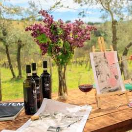 Greve in Chianti: Wine Painting & Aperitif
