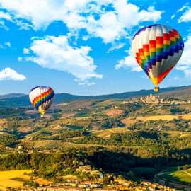 Vol en montgolfière en Toscane