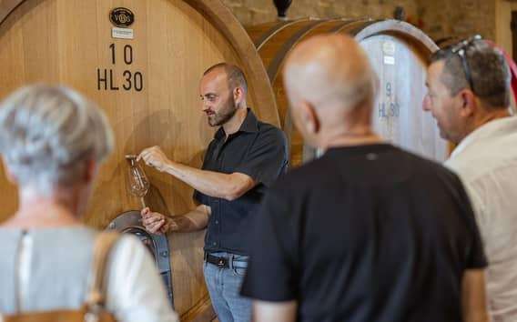 Degustazione di Brunello in una cantina storica