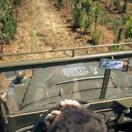Oldtimer-Jeep-Tour Toskana mit Weinprobe und Mittagessen