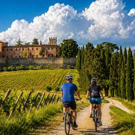 Tour in e-bike al Castello di Brolio da Gaiole
