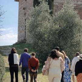 Sienne : visite d'une cave à vin, dégustation de vin et déjeuner