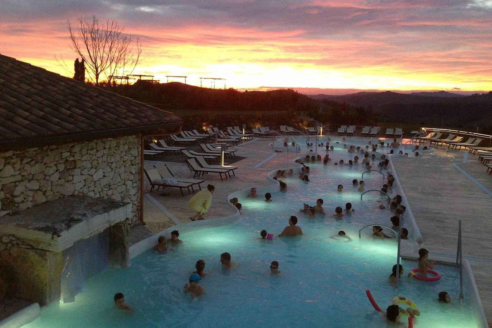 Baños termales de San Giovanni en Rapolano: entrada