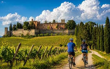 Wycieczka e-rowerem do zamku Brolio z Gaiole in Chianti