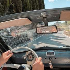 Depuis Sienne : Excursion d'une journée dans une Fiat 500 d'époque avec vignobles