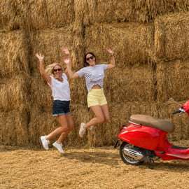 Vanuit San Gimignano: Chianti halve dag Vespa tour met lunch