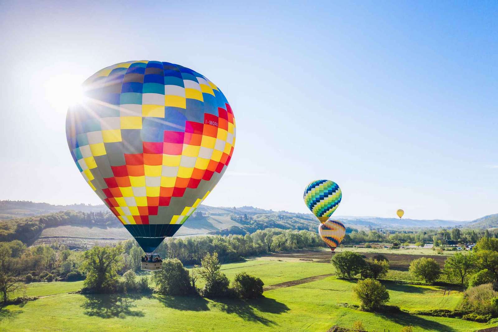 Mongolfiera, Pienza, Montalcino, Val D'orcia